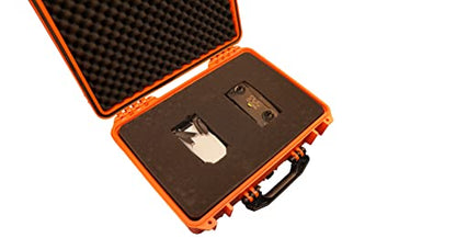 MEIJIA All Weather Portable IP67 Waterproof Protective Case, Hard Camera Case with customizable foam, Perfectly Protection of Camera, Drones,Pistols,Lens,Equipments,18.5 x14.06x6.93inches(Orange) - color: Orange