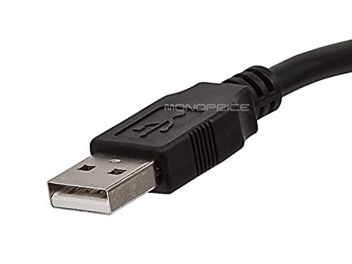 Monoprice USB 2.0 Male to Female Active Extension/Repeater Cable - Use with PlayStation, Xbox, Kinenct, Oculus VR, Card Reader, Hard Drive, Keyboard, Printer, Camera, 20/28AWG, 16 feet, Black - size: 16 Feet
