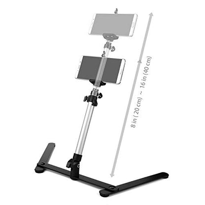 ChromLives Photo Copy Stand Pico Projector Stand with Phone Clamp Overhead Phone Mount Smartphone Compatible Tripod - color: Pic Projector