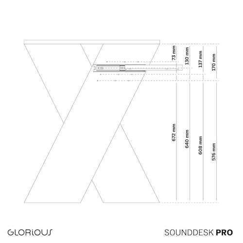 Glorious Sound Desk Pro Professional Studio Workstation in Walnut - style: Sound Desk Pro Walnut