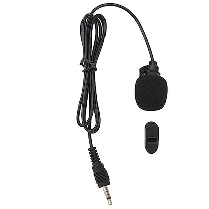 Wired Lavalier Microphone, Noise Reduction Mini Portable Omnidirectional Condenser Mic with Windproof Sponge and, for Interviews Meetings Podcasts Recording