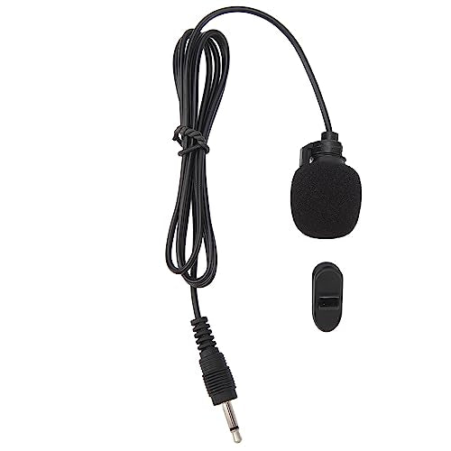 Wired Lavalier Microphone, Omnidirectional Condenser On Mic with Windproof Sponge and Noise Reduction Chip, for Interviews Meetings Recording Computer