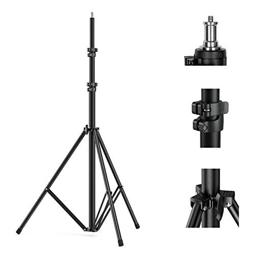 SMALLRIG Photography Light Stand 110"/9.2ft/280cm, Air-Cushioned Aluminum Photo Video Tripod Stand with 1/4" Screw for Softbox, Studio Light, Reflector and Ring Light, Max Load 8kg, RA-S280 - size: 9.2ft (Stand Only)
