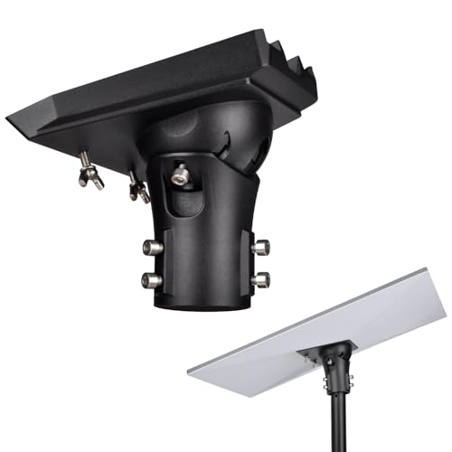 Pipe Adapter for Starlink Gen 3/Standard 4/4X, Adjustable Pole Mount Adapter for Starlink Standard 4 Dish, with Multiple Adjustment Capabilities, Aluminum Alloy, Black - color: Black