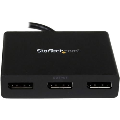 StarTech.com 3-Port DisplayPort 1.2 Splitter, DisplayPort to 3x DP Multi-Monitor Adapter, Dual 4K 30Hz and 1080p 60Hz Computer MST Hub, Windows Only (MSTDP123DP) - size: 3x DP 1.2