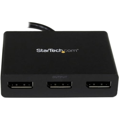 StarTech.com 3-Port DisplayPort 1.2 Splitter, DisplayPort to 3x DP Multi-Monitor Adapter, Dual 4K 30Hz and 1080p 60Hz Computer MST Hub, Windows Only (MSTDP123DP) - size: 3x DP 1.2