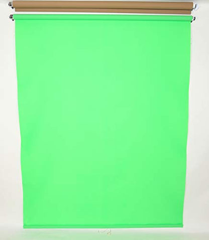 Small Spring-Powered Roll-Up/Pull-Down Background ID Photos (Digital Key Green (Lime)) - color: Digital Key Green (Lime)