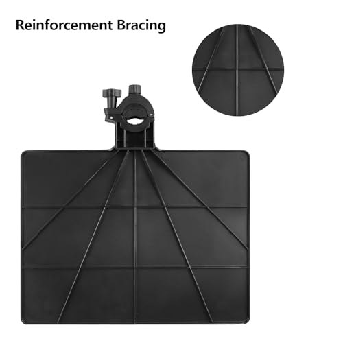 Mic Stand Tray, Soporte Microfono, Tripod Clamp Shelf for Music Sheet, Streaming, Karaoke, Recording - Drum Accessories, Lash Organizer (Small- Not Phone Holder)