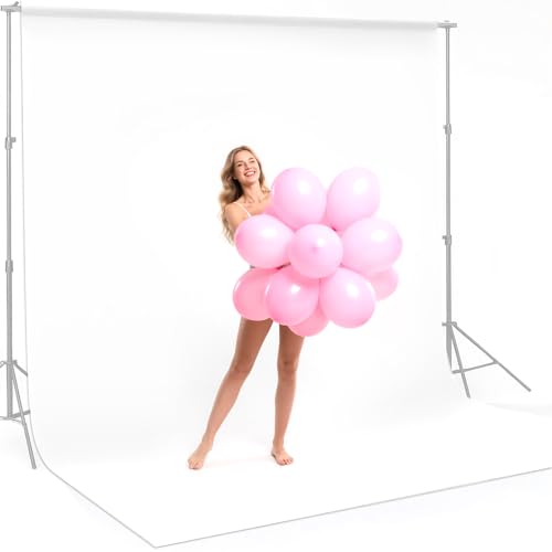 CPLIRIS 10x20ft White Backdrop for Photography, Dual-Size Dual-Pocket Design Photo Booth Background for Portrait Photoshoot, Party and Video with Both Options of 10 feet and 20 feet in Width - color: White, size: 10x20ft