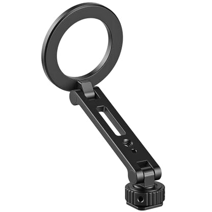Magnetic Metal Phone Mount with Cold Shoe Mount, Adjustable Rotatable Phone Tripod Holder Adapter for iPhone 17/16/15, Camera Monitoring, Tripods, Stabilizers - PM-10