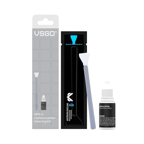 VSGO APS-C Sensor Cleaning Kit, 6pcs Sensor Swabs & 10ml Sensor Cleaner for Nikon Sony Canon DSLR Camera Clean (VS-S02-6)