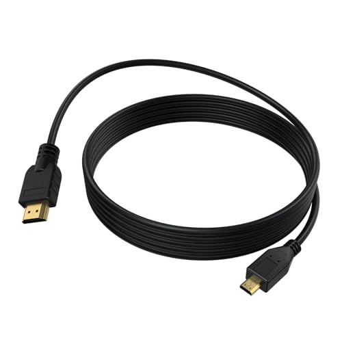 Micro HDMI to HDMI Cable Cord Compatible with Sony A7 III/A7R III, A6400, A6700, ZV-E10, ZV-E1, for Canon EOS M5, M6, R6/R7/R8/R10, R6 Mark II, for Panasonic Lumix ZS200 G85 FZ80 (5FT) - size: 5FT
