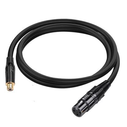 XLR to RCA Adapter Cable XLR Female to RCA Female Audio Cable Connector (3FT) - color: XLR Female to RCA Female Cable