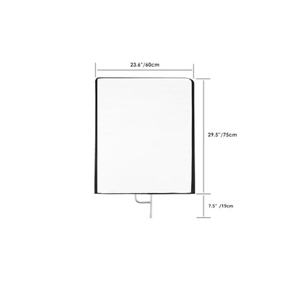 Photography Light Reflector Flag Kit, 24x30 inches/60x75cm, 4-in-1 Gold/Silver/Black/White Diffuser and Translucent Diffuser, Foldable Stainless Steel Frame