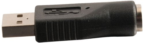 C2G Legrand USB to PS/2 Adapter, Male to Female USB to Playstation 2 Adapter to Use as USB Mouse to PS/2 Adapter, Black USB to PS/2 Keyboard Adapter, 1 Count, C2G 27277 - size: 1 Count (Pack of 1), style: USB Male to Female Adapter