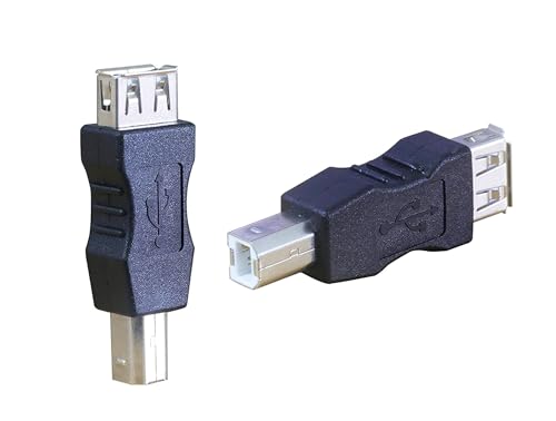 USB TypeB Male Print Adapter toUSB2.0TypeA Female Converter2pcs | USB A Female to USB B Male Connector Type A Female to USB Type-B Print Male Plug