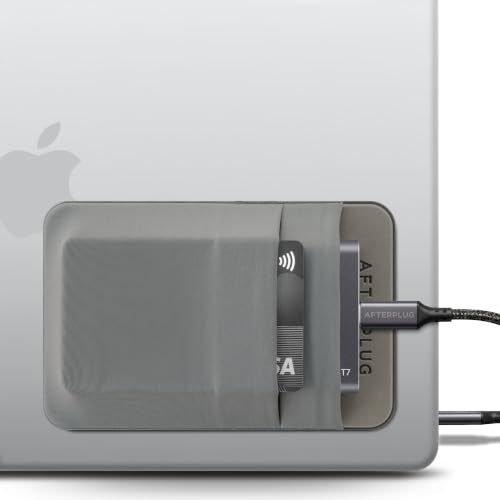 2-Pocket SSD & Hard Drive Holder for Laptop, Reusable Adhesive, Stick-On Pocket Sleeve for External Portable SSD, HDD, Cables and More (Small) - color: Gray, size: Small (For Portable SSDs)