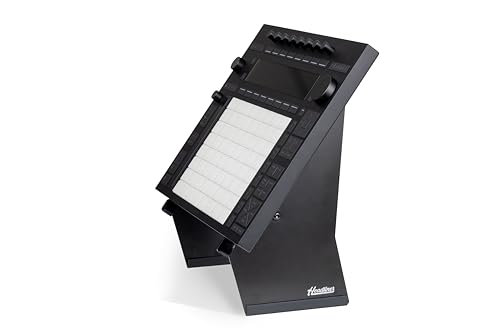 Headliner Adjustable Steel Desktop Production Stand; 55˚ Degree Angle; Fits Larger Desktop Synths, Samplers, Effects Modules, Drum Machines and more Music Production Gear for your Studio - size: Single-Tier 55° Desktop Production Stand