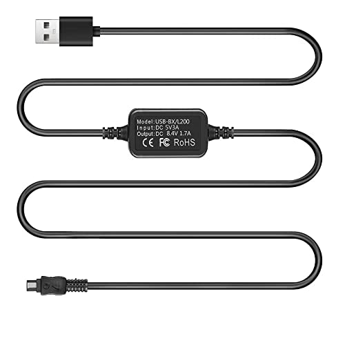 AC-L200 Charger USB Power Cord for Sony Handycam Camcorder, | ACL200 Power Adapter for DCR-DVD DCR-HC DCR-SR DCR-SX, HDR-CX HDR-HC HDR-PJ HDR-SR HDR-XR HDR-UX HDR-TD Series Power Adapter