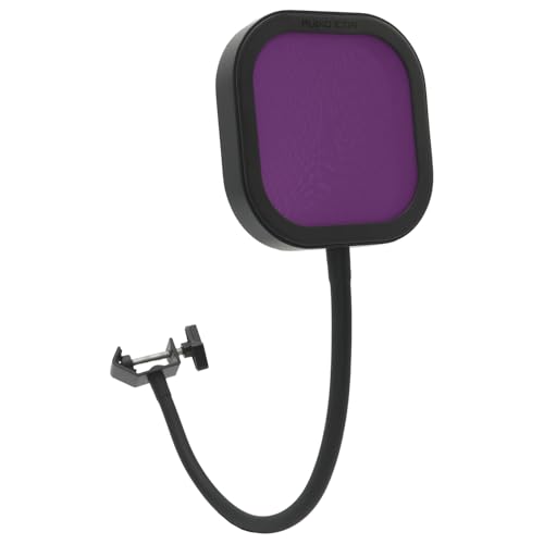 Flex Pro Pop Filter Interchangeable Metal, Mesh, foam Windscreen Microphone Shield, Aluminum Frame, Music Studio Recording, Heavy Duty Flexible 360° Gooseneck (Twilight Purple Pop Filter) - color: Twilight Purple Pop Filter