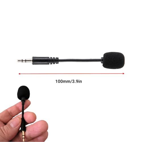 3PCS Mini Microphone, 3.5mm Jack Mini Gooseneck Microphone, Adjustable Flexible Extended Small Mic Replacement for Computer Mobile Phone Radio TV and Conference