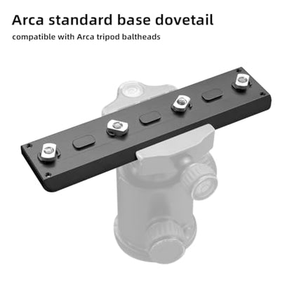 Arca Rail Mount, 9.45 inch Arca Swiss for Rifle Tripod Ballhead Quick Release Plate, Aluminum Arca Plate Compatiable RRS (9.45inch) - size: 9.45inch