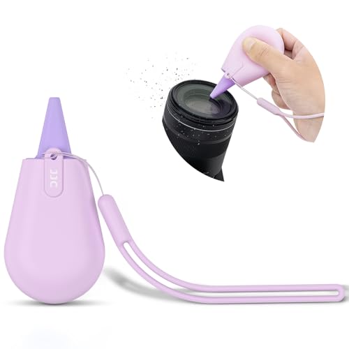 JJC Pocket-Sized Silicone Camera Dust Blower Lens Air Blower, Small Camera Lens Cleaner Air Blower for Sensor LCD Keyboards Filters Printing, Lilac Portable Dust Blower for Outdoor Travel Cleaning - color: Lilac, size: Small