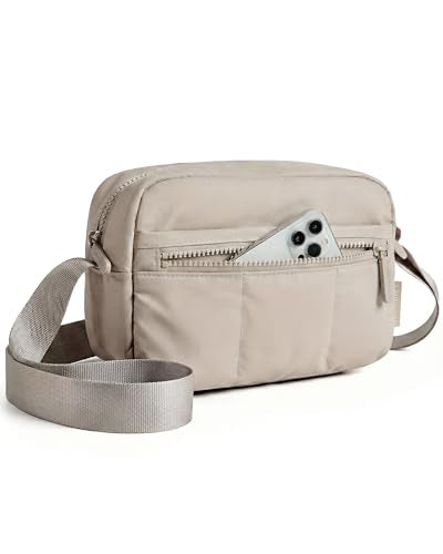 BAGSMART 2 in 1 Puffy Camera Sling Bag Small Camera Shoulder Bag DSLR/SLR/Mirrorless Crossbody Photography Camera Case for Photographers, Camel - color: Camel