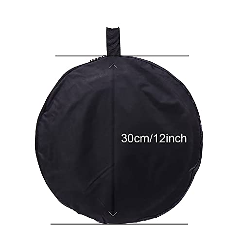 Portable Photography Silver and White Reflector Collapsible 2-in-1 Oval Reflector 23"x35" / 60x90cm Multi-Disc Light Reflector with Handle for Photo Studio Lighting & Outdoor Lighting - size: 23x35inch 2in1