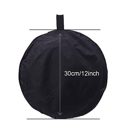 Portable Photography Silver and White Reflector Collapsible 2-in-1 Oval Reflector 23"x35" / 60x90cm Multi-Disc Light Reflector with Handle for Photo Studio Lighting & Outdoor Lighting - size: 23x35inch 2in1