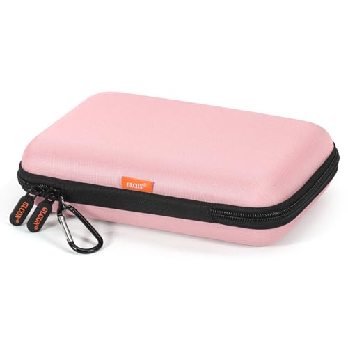 Gentle-Pink Hard Shell Carrying Case for External Hard Drive, Hard Disk, Power Bank, Charger, Cable, Tool, Electronic Accessories - Large Storage Pouch Portable Travel Bag Case for Women Girls Lady - color: Gentle-Pink