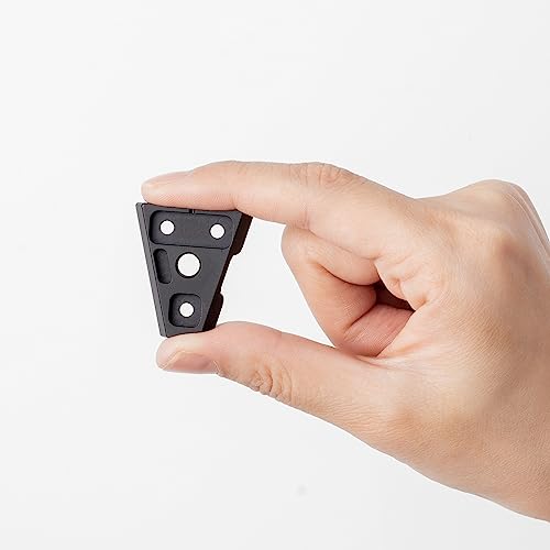 Fomito V-Lock Triangle Plate, Metal Alloy, Compatible with F970 Battery and V-Port Batteries, Includes Mounting Screws, Black（Two-piece Set） - color: Black, size: VK-V