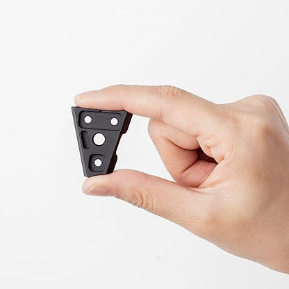 Fomito V-Lock Triangle Plate, Metal Alloy, Compatible with F970 Battery and V-Port Batteries, Includes Mounting Screws, Black（Two-piece Set） - color: Black, size: VK-V