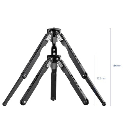 Leofoto MT-03 Tabletop Tripod, Aluminum Mini Tripod, 2 Leg Sections, Foldable Leg, Portable and Compact, 1/4" Mounting Stud and Accessories Thread (MT-03+LH-25) - style: MT-03+LH-25