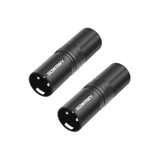 2-Pack 3Pin XLR Male to Male Adapter, Zinc Alloy Shell Balanced Audio Coupler, Secure Lock for Microphone & Cable Connection, Professional 3-Pin Connector - color: XLR M TO M