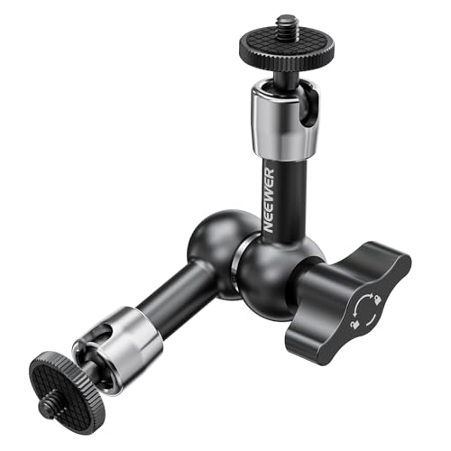 NEEWER 5.9"/15cm Adjustable Friction Magic Arm with 1/4" Screw on Both Ends, Compatible with SmallRig Cage, Flash/LED Light/Microphone/Monitor/SuperClip, Max Load 4.4lb/2kg, ST15 - style: 5.9"/15cm