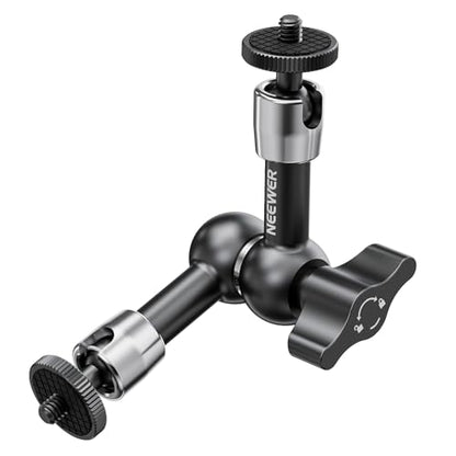 NEEWER 5.9"/15cm Adjustable Friction Magic Arm with 1/4" Screw on Both Ends, Compatible with SmallRig Cage, Flash/LED Light/Microphone/Monitor/SuperClip, Max Load 4.4lb/2kg, ST15 - style: 5.9"/15cm