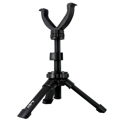 HUNTPAL Portable Shooting Stick Tripod Gun Rest | Portable, Adjustable Height, Compact Aluminum Construction, For Range Table Shooting Target Practice - color: Tripod-672: 7.5"-15"