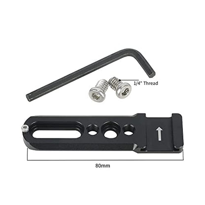 NICEYRIG NATO Rail Cold Shoe Extension Bar with Anti-Off Safety Rail Total 80mm for Camera Cage NATO Clamp Handle