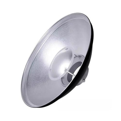 Godox 16.5inch/42cm Silver Beauty Dish Bowens Mount Reflector with White Diffuser, Light Modifier for Bowens Mount Studio Strobe Flash Light Monolight for Godox SK400II, AD600Pro, AD600BM, MS300 - color: Silver Inner