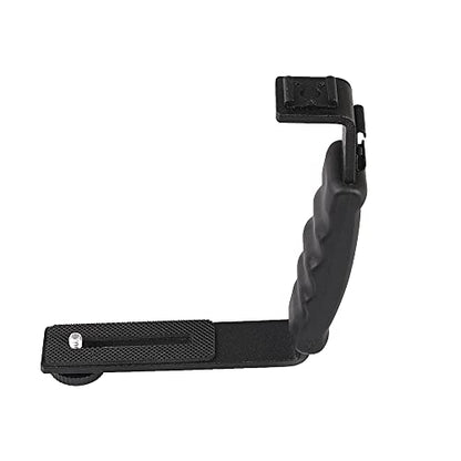 L-Shape Flash Bracket with Dual Flash Cold Shoe Mount Tripod Screw Versatile for Camcorder Microphone DSLR Canon/Nikon/Sony/Yongnuo/Flash Stand