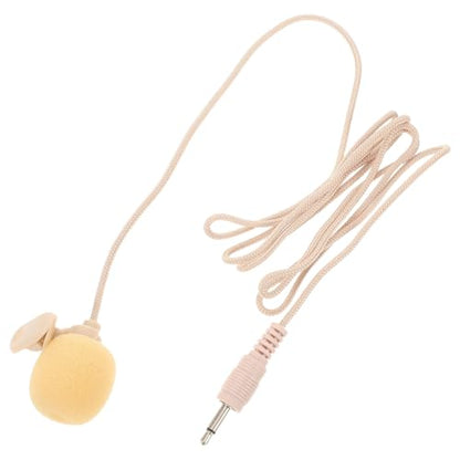 STOBAZA Portable Lapel Microphone Wired Condenser Mini Mic with 3.5mm Plug for PC Laptop Tablet, Skin Tone Wearable Microphone for Video Recording, Vlogging, and Online Meetings