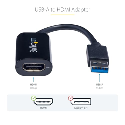 StarTech USB-A 3.0 to HDMI Converter, 1080p60, Windows Driver Required, TAA