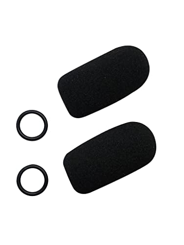Replacement aviation microphone windscreens for Bose, Lightspeed, David Clark, Crystal Mic (Two (2) Pack Standard Model) - color: Two (2) Pack Standard Model