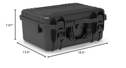 Ant Mag Waterproof Hard Case with Customizable Foam - Large Interior 16.9"x11.4"x7.25" - Heavy Duty Storage & Travel Case for Professional Equipment, Tools, Camera, Drone - style: 16.9*11.4*5.7in/18liter