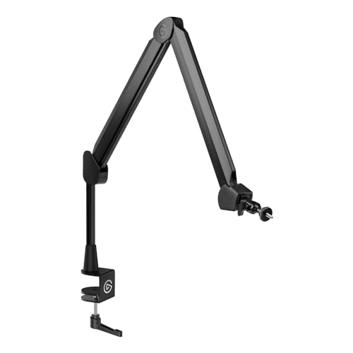 Elgato Wave Mic Arm High Rise, Broadcasting Boom Arm | 750mm vertical reach, Internal springs, Integrated cable channels, Custom counterweight, Desk clamp included