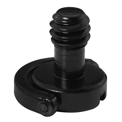 1/4inch Tripod Screw LUORNG 2PCS 1/4"-20 Stainless Steel D Shaft D-Ring for Camera Camcorder Tripod Monopod QR Quick Release Plate, Mounting Screw Adapter, Quick Release Camera Screw, Black