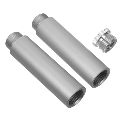 Microphone Boom Arm Extension Rod 5/8" to 3/8" Adapter Kit for Desk Mic Stand, Live Streaming Mic Arm Parts with Dual Tf10130-b Tf10099 Extensions