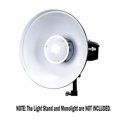 Godox 16.5inch/42cm White Beauty Dish Bowens Mount Reflector w/White Diffuser, Light Modifier for Bowens Mount Studio Strobe Flash Light Monolight for Godox SK400II, AD600Pro, AD600BM, MS300 - color: white