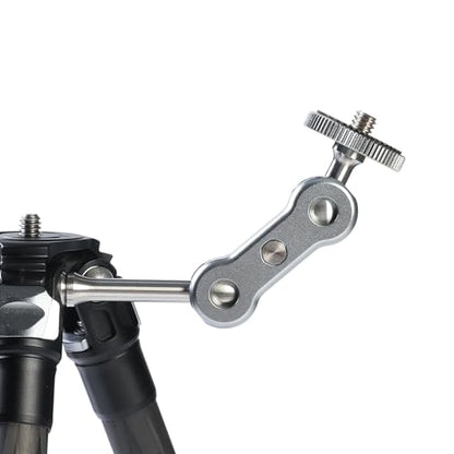 GVM Adjustable Magic Arm Camera Mount with Double Side 1/4' Screw, 4.33 Inch Aluminum Alloy Articulating Arm for Smartphone, Video Light, Monitor, Microphone, Tripod